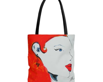 Beauty in Red (2023) AOP Tote Bag