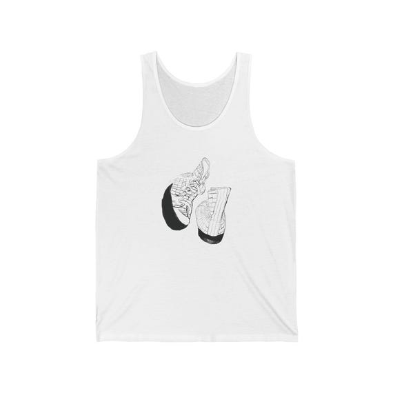 Dad's Vans Tank Top | Minimal Line Art, Lunar Illustration