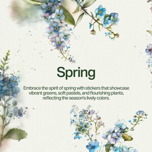 Floral Digital Sticker Pack for Goodnotes in Watercolor Style for iPad ...