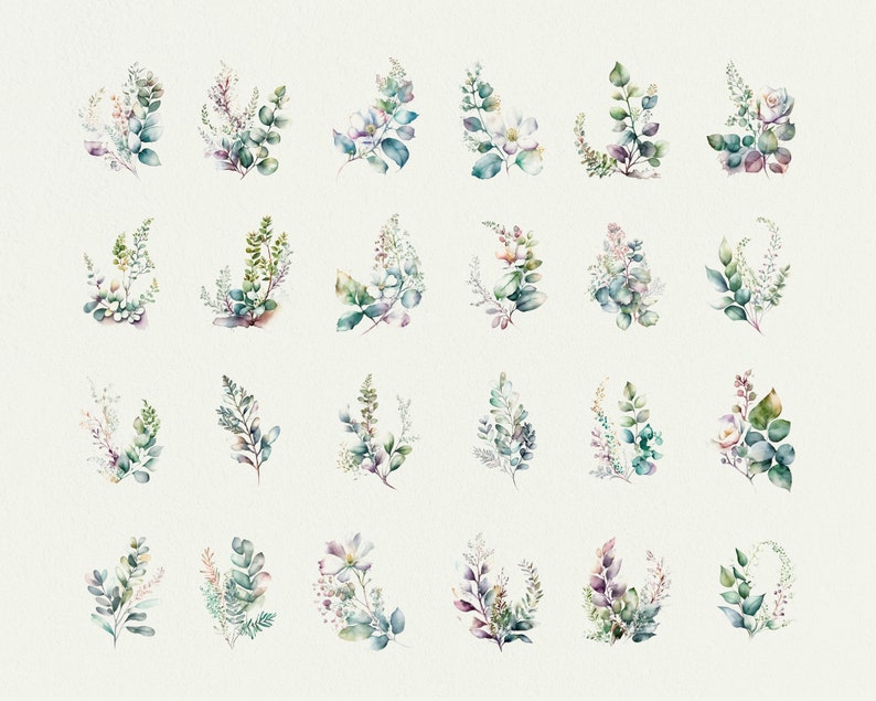 Floral Digital Sticker Pack for Goodnotes in Watercolor Style for iPad ...
