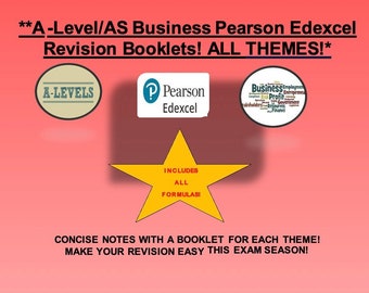 A-Level / AS Business Pearson Edexcel Revisieboekjes! ALLE THEMA'S!
