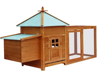 Wooden Chicken Coop or Rabbit Cage- Indoor and Outdoor Use. 1 Removable Tray, 3 Lockable Doors Included. Chick Coop - Rabbit Pen -Duck Pen