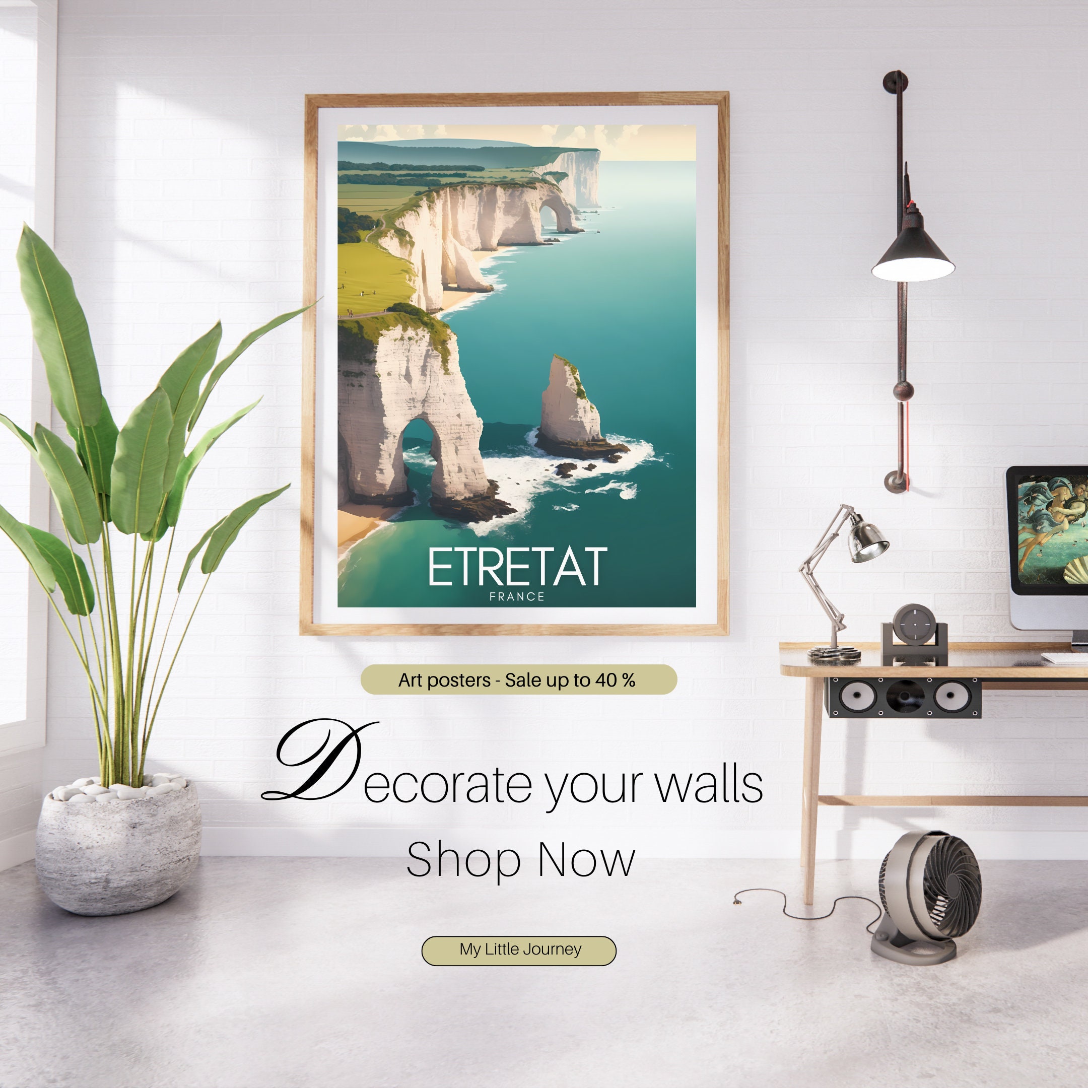 ETRETAT Poster | Etretat Print | Normandy Wall Art | France Travel ...