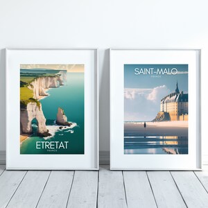 ETRETAT Poster | Etretat Affiche | France Travel Print | France Travel Poster
