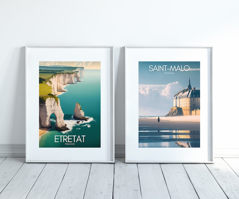 ETRETAT Poster | Etretat Affiche | France Travel Print | France Travel Poster