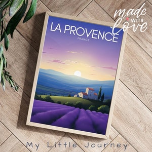PROVENCE Poster, France Travel Poster Provence lavender Wall Art, French Cottage Colorful Decor, Provence Gifts, South of France