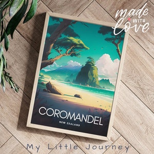 COROMANDEL Poster | New Zealand Wall Art Print | New Zealand Travel Print | New Zealand Travel Poster - Physical Print