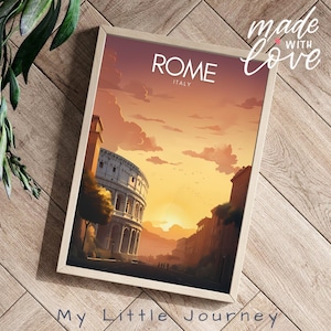 ROME Poster, Italy Wall Art, Rome Print, italian gifts, Rome Wall Art, Italy Landscape, Rome Travel Poster
