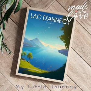 LAC D'ANNECY Poster | Annecy Lake Print | France Travel Print | Annecy Travel Poster | Physical Print