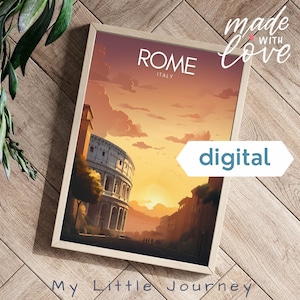 ROME Poster, Italy Wall Art, Rome Print, italian gifts, Rome Wall Art, Italy Landscape, Rome Travel Poster - Printable Wall Art