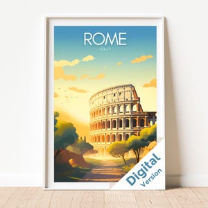 ROME Poster, Italy Wall Art, Rome Print, italian gifts, Rome Wall Art, Italy Landscape, Rome Travel Poster - Printable Wall Art