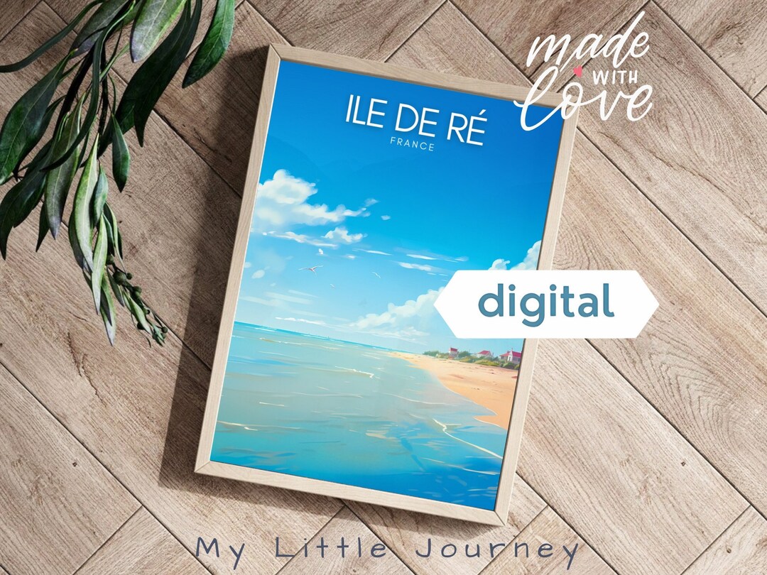 Affiche Île de Ré | Poster de l'Île de Ré | Affiche de voyage en France ...