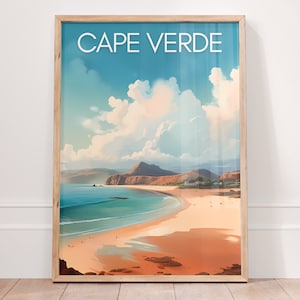 CAPE VERDE Print AFRICA Wall Art, Cabo Verde Travel Poster, Cape Verde Islands Art Gift
