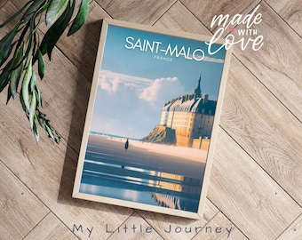 SAINT-MALO Poster | Saint Malo Affiche | France Travel Print | France Travel Poster | Physical Print