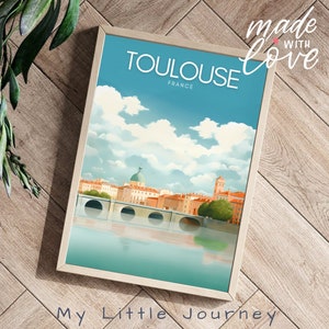 Affiche Toulouse | Impression de voyage Toulouse | Impression Toulouse