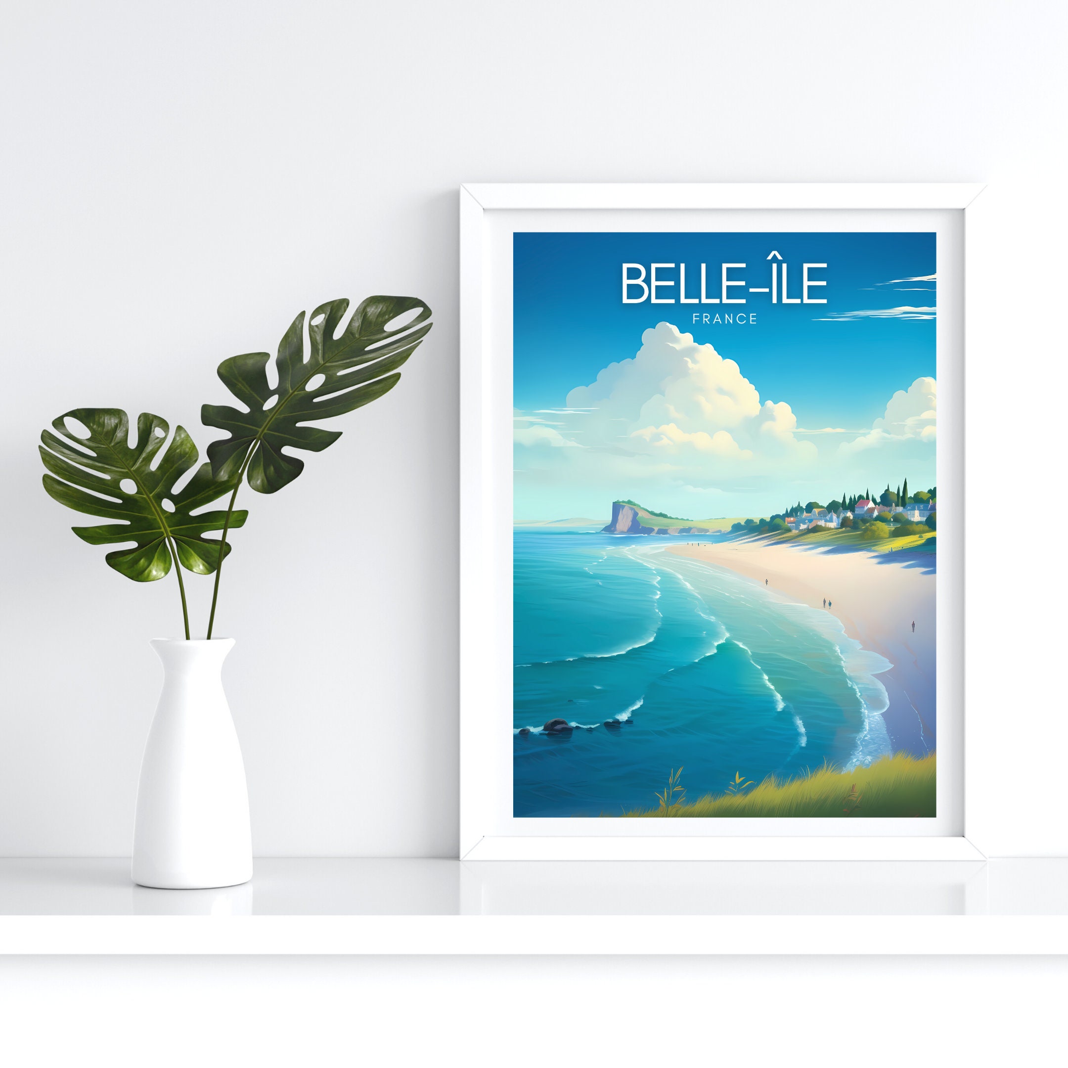 BELLE ILE Poster, BelleÎleenmer Wallart, France Travel Poster