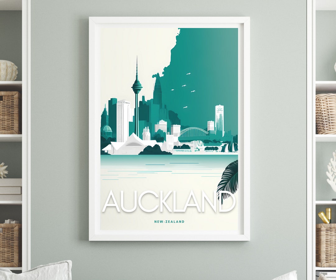 AUCKLAND Poster New Zealand Wall Art Print New Zealand Etsy
