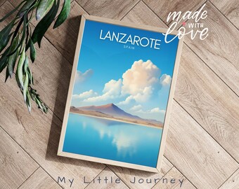 LANZAROTE Poster, Spain Art, Lanzarote Travel Poster, Islas canarias, Canary Islands, Minimalist Wall Art, Summer Decor