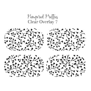 Petite Pretties - Clear Overlay - 7 Nail Decals | Waterslide Decals | Nail Wraps