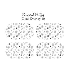 Petite Pretties - Clear Overlay - 10 Nail Decals | Waterslide Decals | Nail Wraps