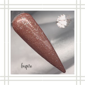 Inspire Neutral Shimmer Dip Powder | Dip Powder For Nails | Acrylic Powder | Glitter Dip Powder | Nail Dips