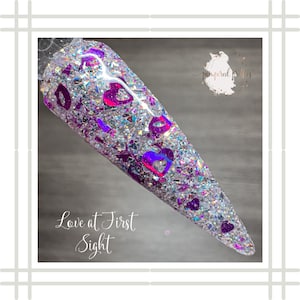 Love at First Sight Dip Powder | Glitter Dipping Powder | Dip Powder For Nails | Acrylic Powder | Glitter Dip Powder | Nail Dips