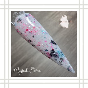 Magical Storm | Foil Nail Dipping Powder | Dip Powder For Nails | Acrylic Powder | Shimmer Dip Powder | Nail Dips