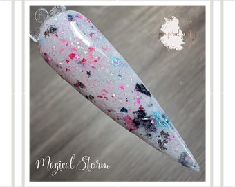 Magical Storm | Foil Nail Dipping Powder | Dip Powder For Nails | Acrylic Powder | Shimmer Dip Powder | Nail Dips