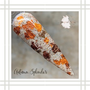 Autumn Splendor | Foil Nail Dipping Powder | Dip Powder For Nails | Acrylic Powder | Glitter Dip Powder | Nail Dips