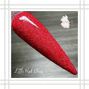 Little Red Dress Dip Powder | Glitter Dipping Powder | Dip Powder For Nails | Acrylic Powder | Glitter Dip Powder | Nail Dips