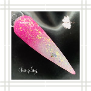 Changeling Thermal Dip Powder | Glitter Dipping Powder | Dip Powder do paznokci | Puder akrylowy | Paznokcie termiczne | Zanurzanie paznokci