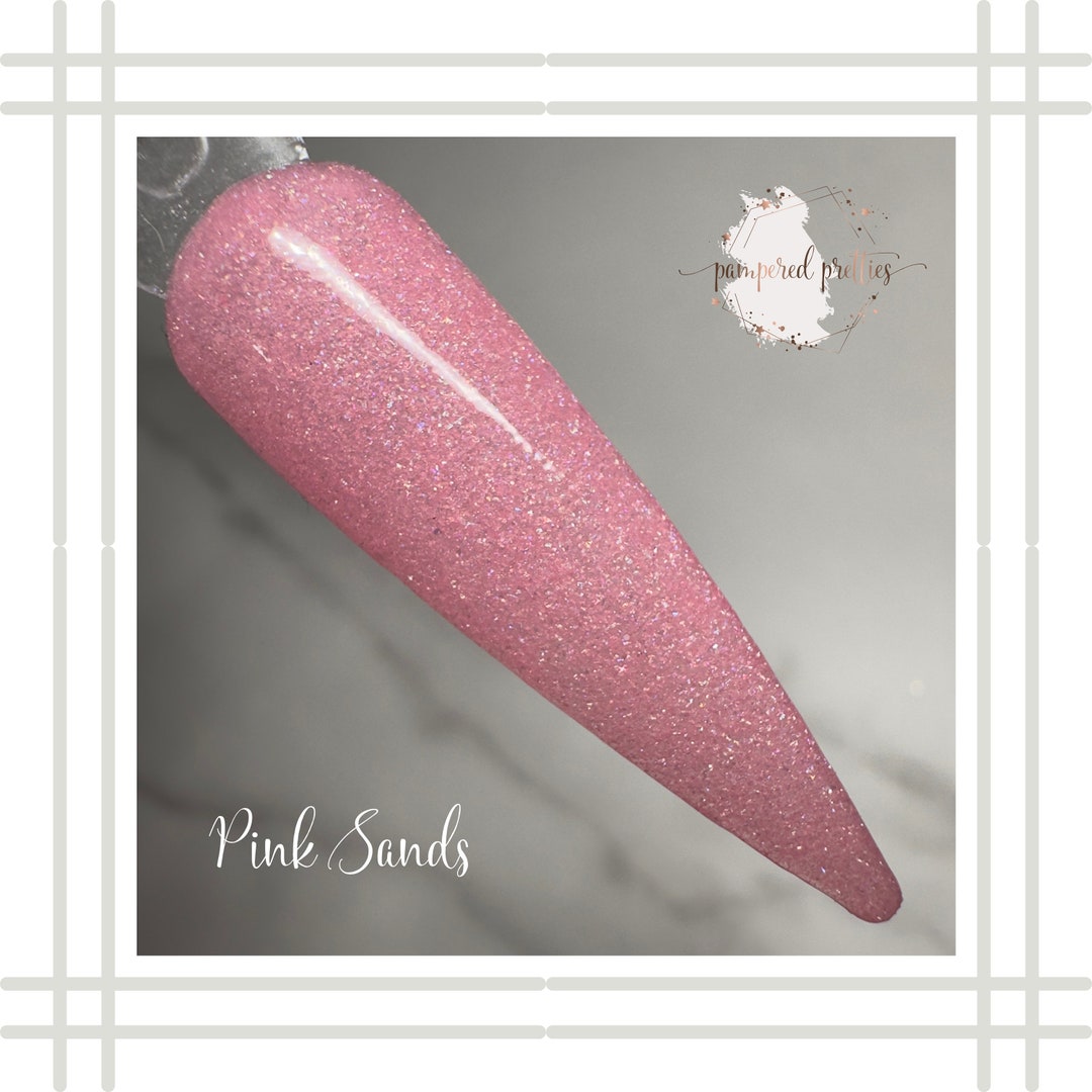 Pink Sands Shimmer Dipping Powder Dip Powder for Nails Acrylic Powder