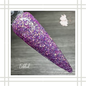 Tickled Pink Glitter Dipping Powder | Dip Powder For Nails | Acrylic Powder | Glitter Dip Powder | Nail Dips