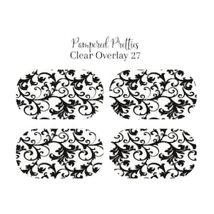 Petite Pretties - Clear Overlay - 27 Nail Decals | Waterslide Decals | Nail Wraps
