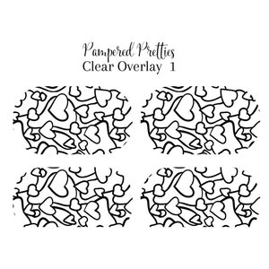 Petite Pretties - Clear Overlay - 1 Nail Decals | Waterslide Decals | Nail Wraps