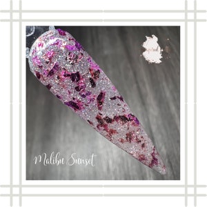 Malibu Sunset Dip Powder | Glitter Dipping Powder | Dip Powder For Nails | Acrylic Powder | Foil Nails | Nail Dips