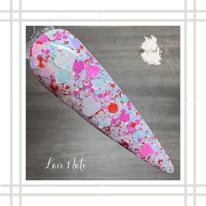 Love Note Dip Powder | Glitter Dipping Powder | Dip Powder For Nails | Acrylic Powder | Glitter Dip Powder | Nail Dips