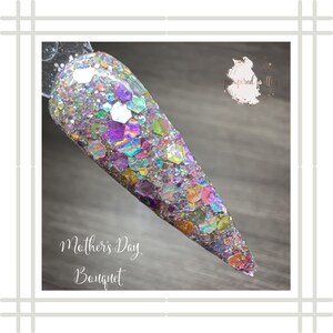 Mother’s Day Bouquet Glitter Dipping Powder | Dip Powder For Nails | Acrylic Powder | Glitter Dip Powder | Nail Dips