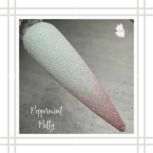 Peppermint Patty Thermal Dip Powder | Glitter Dipping Powder | Dip Powder For Nails | Acrylic Powder | Thermal Nails | Nail Dips