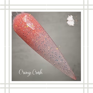 Orange Crush Thermal Glitter Dip Powder | Glitter Dipping Powder | Dip Powder For Nails | Acrylic Powder | Thermal Nails | Nail Dips