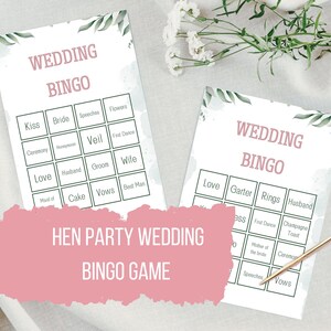 Printable Hen Party Bingo Game Instant Download - Etsy