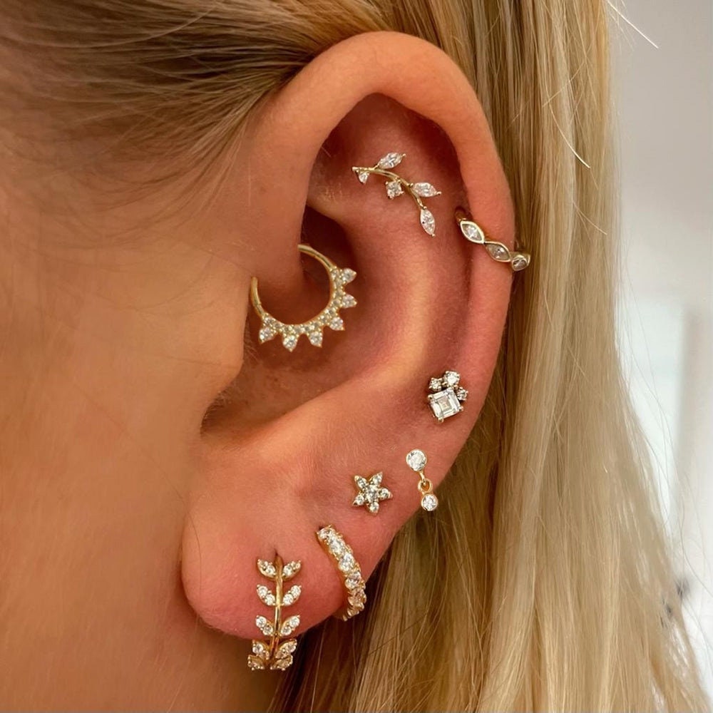 Matching earrings for deals multiple piercings