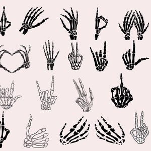 Skeleton Hands SVG Skull Skeleton Hand Halloween svg Rack Hand Svg Middle Finger svg Cricut Cut Files Instant Download for skeleton svg