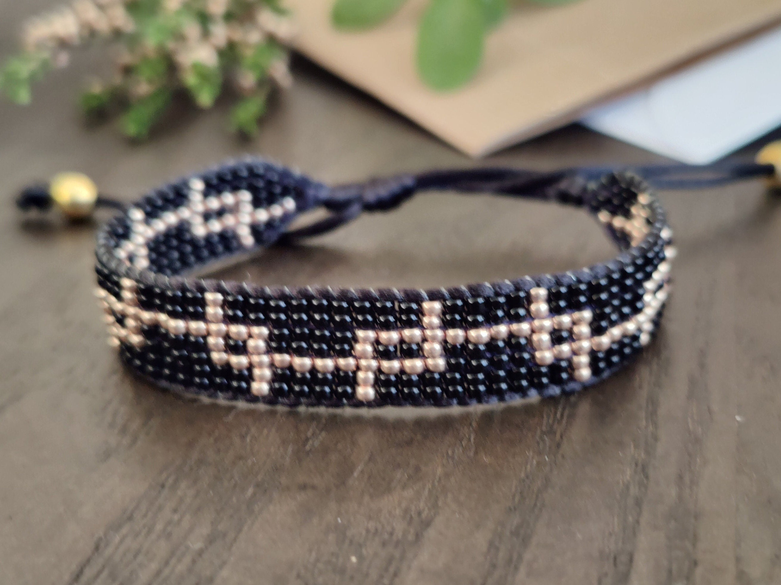 Dry Gulch Beaded Chevron Bracelet DIY Jewelry Kit Leather Seed