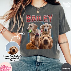 Custom Vintage Pet Dog Shirt, Pet Photo + Name,Custom Dog 90s Bootleg Shirt, Personalized Dog Shirt Custom Dog T Shirts for Humans, Dog Tee