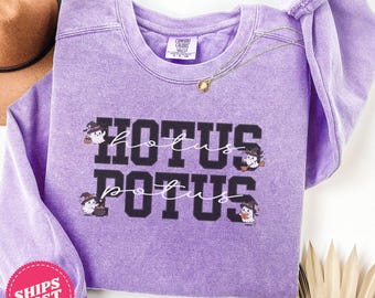 Comfort Colors® Speech Therapy Halloween Sweatshirt, Hotus Potus Sweatshirt,SLP Halloween T-Shirt, Cute Ghost Sweatshirt,SLP Fall Sweatshirt