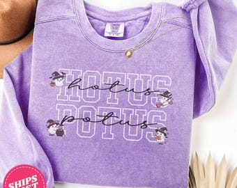 Comfort Colors® Speech Therapy Halloween Sweatshirt, Hotus Potus Sweatshirt,SLP Halloween T-Shirt, Cute Ghost Sweatshirt,SLP Fall Sweatshirt