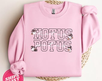 Speech Therapy Pink Halloween Sweatshirt, Hotus Potus Sweatshirt,SLP Halloween Hoodie, Cute Ghost Sweatshirt, SLP Fall Sweatshirt, Funny Tee