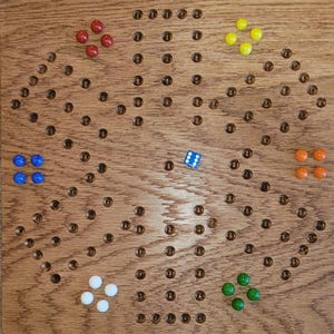 Marble Game Board / Wahoo Board / Family Game / Game night / Wood Games / Aggravation / 6 players