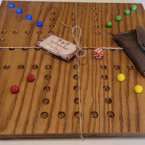 Marble Game Board / Wahoo Board / Family Game / Game Night / Wood Games / Aggravation / 4 marble